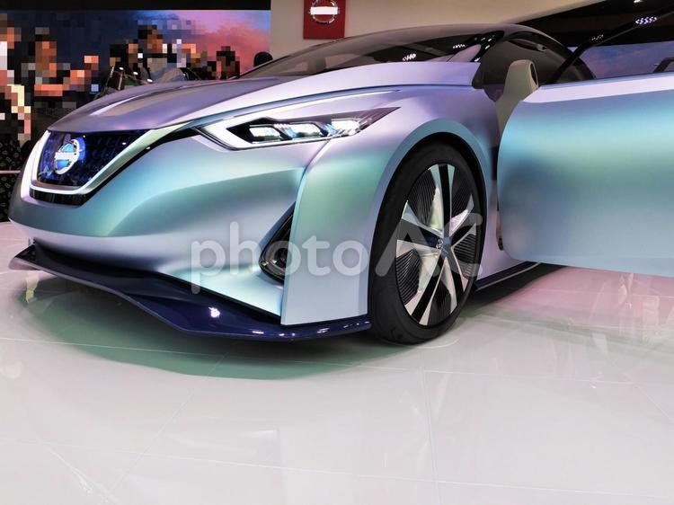 新車発表会8 スポーツカー,フロントグリル,お披露目の写真素材