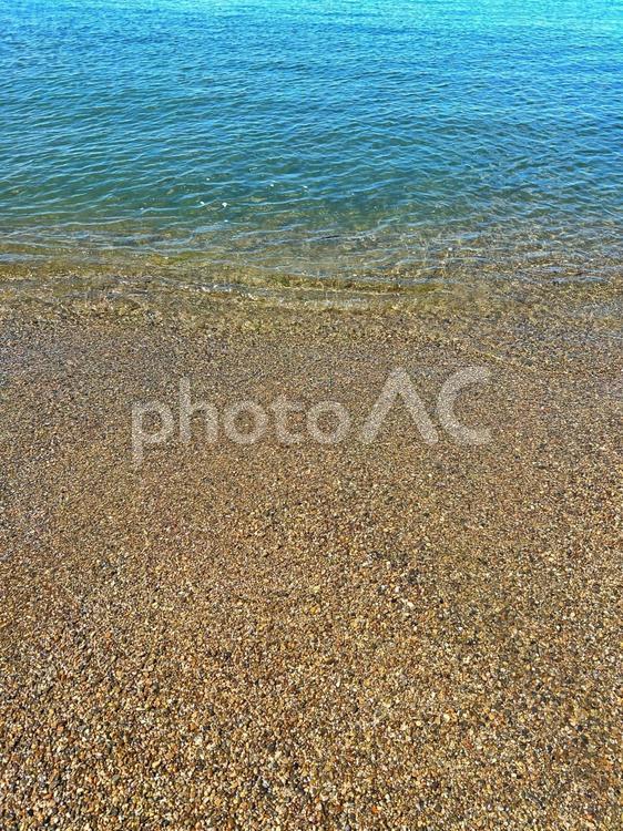 青い海と波打ち際 波打ち際,海,砂浜の写真素材