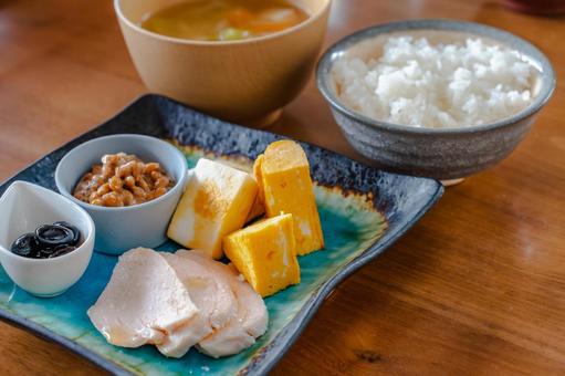 和風朝食セット 和風朝食セット 朝食,和食,和風の写真素材