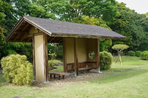 東屋のある庭園 東屋のある庭園の写真