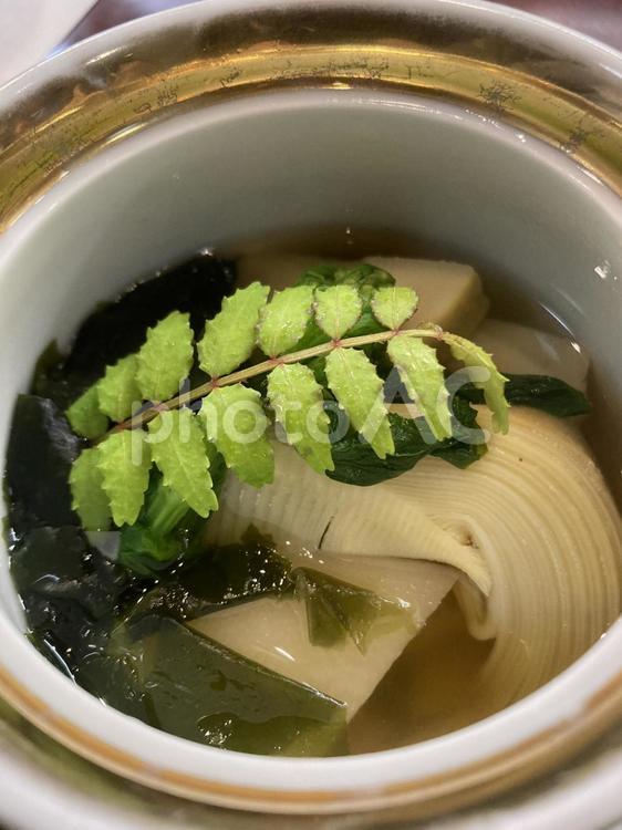 わかめとたけのこの煮付け たけのこ,筍,わかめの写真素材