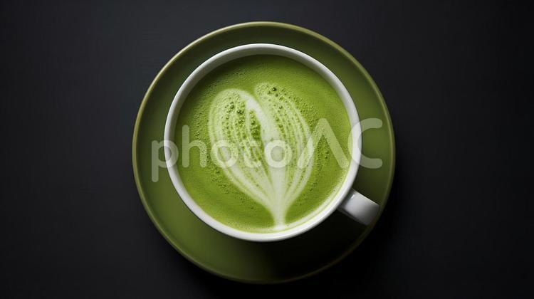 抹茶ラテ 抹茶ラテ,コーヒー,カフェの写真素材