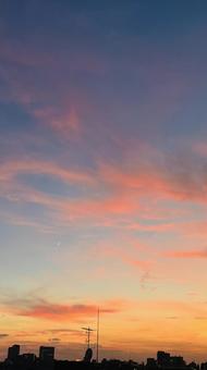 夕焼けの街 夕焼けの街の写真
