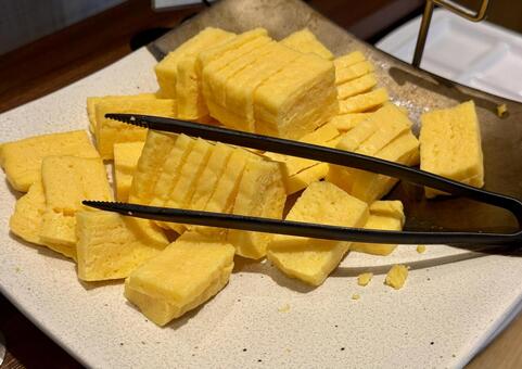 ビュッフェの卵焼き 卵焼き,玉子焼き,玉子の写真素材