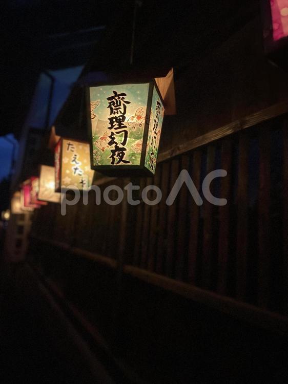 絵とうろう 齋理幻夜,宮城県丸森町,絵とうろうの写真素材