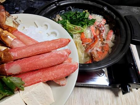 ずわい蟹 ずわい蟹 鍋料理,カニすき,寄せ鍋の写真素材