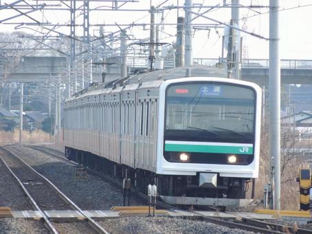 E501 series bound for Tsuchiura at Uchihara, JPG