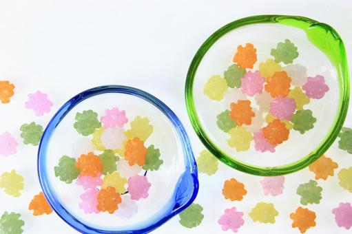 甘味　18　金平糖 金平糖,コンフェイト,和菓子の写真素材