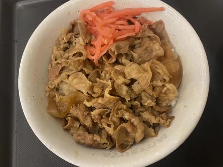 牛丼 肉丼 紅生姜 牛丼 肉丼 紅生姜の写真
