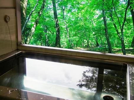 Open-air bath in the forest Open-air bath in the forest