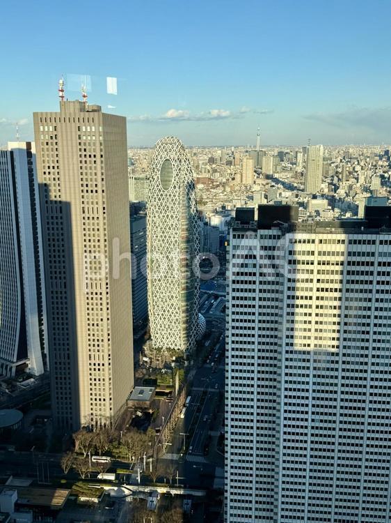 東京都庁から東京の街並みを見下ろす サンセット,銀座,新橋の写真素材