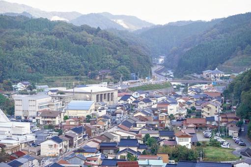 島根県奥出雲町三成の町並み 島根県奥出雲町三成の町並みの写真