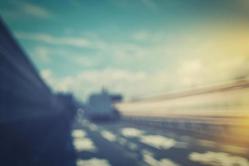 高速道路のぼかし風景 高速道路のぼかし風景の写真