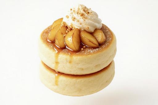 りんごのコンポートパンケーキ りんごのコンポートパンケーキの写真
