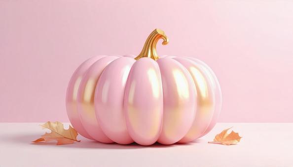 ピンクゴールドなハロウィンかぼちゃ ピンクゴールドなハロウィンかぼちゃの写真