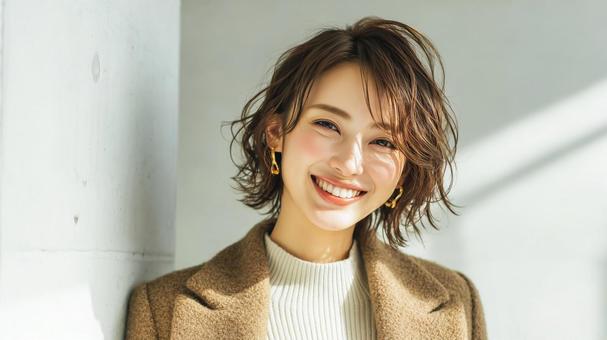 秋服の女性、ファッションモデル 秋服の女性、ファッションモデルの写真