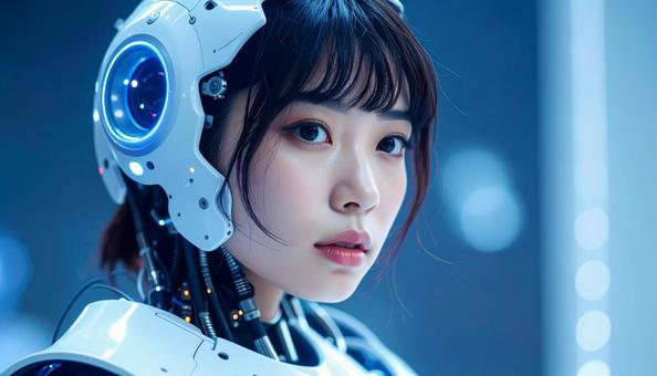 美しい女性型サイボーグ(日本人) 美しい女性型サイボーグ(日本人)の写真