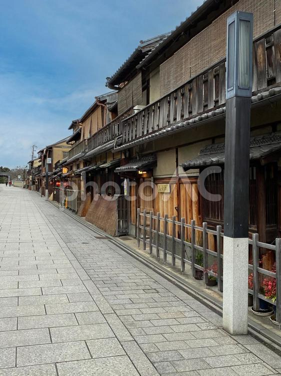 京都祇園の街並み 京都,祇園,散歩の写真素材