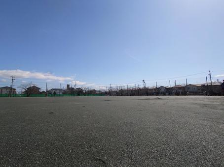 グリーンサンドの校庭 グリーンサンドの校庭 学校,校庭,砂の写真素材