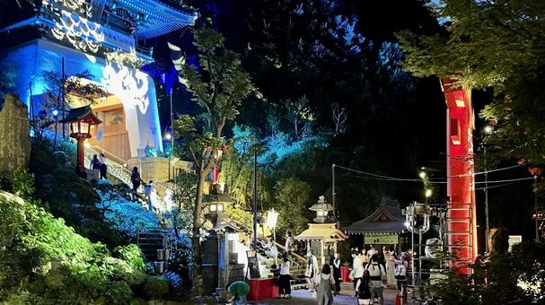 江ノ島風景 江ノ島風景 祭り,ライトアップ,江島神社の写真素材