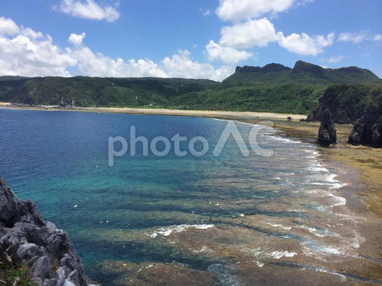 辺戸岬からの海 沖縄,辺戸岬,海の写真素材