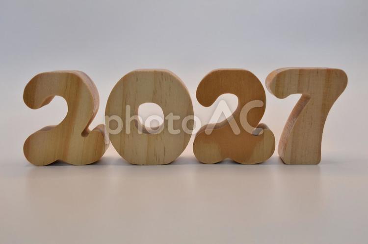 木工品　積み木　年号 数字,年号,西暦の写真素材