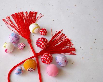 ちりめんの彩り　春を呼ぶ音 正月,背景,正月飾りの写真素材