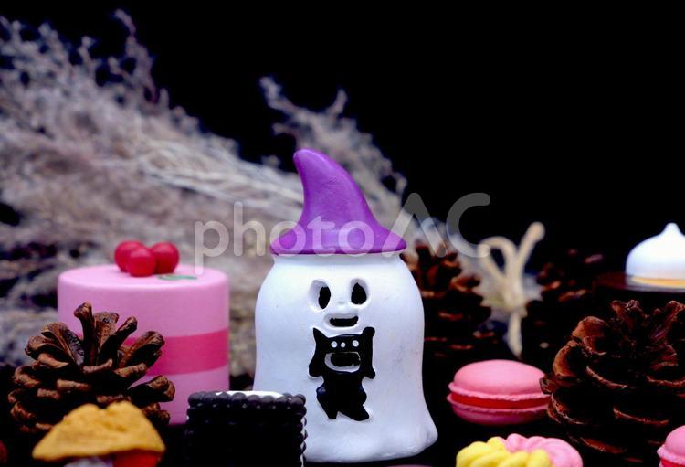 おばけのハロウィンイメージ おばけ,ハロウィン,バナーの写真素材