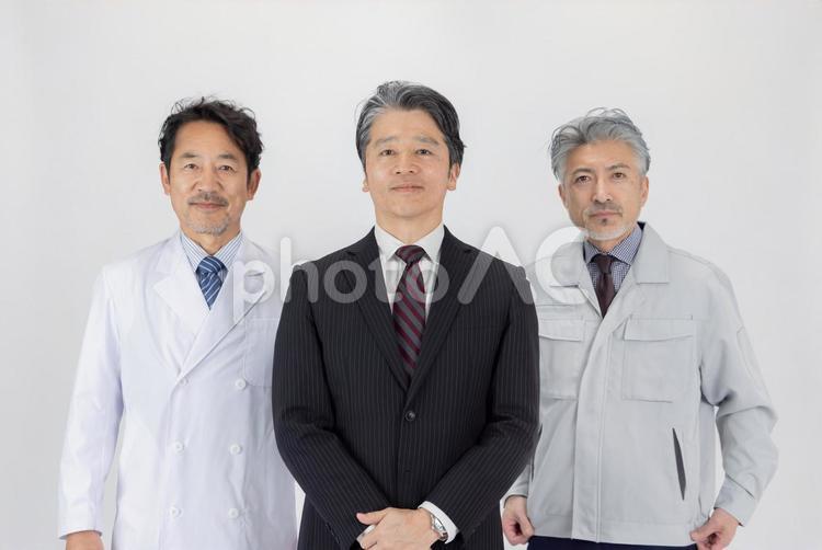 様々な職業のミドルエイジ男性　 男性,ビジネスマン,人物の写真素材