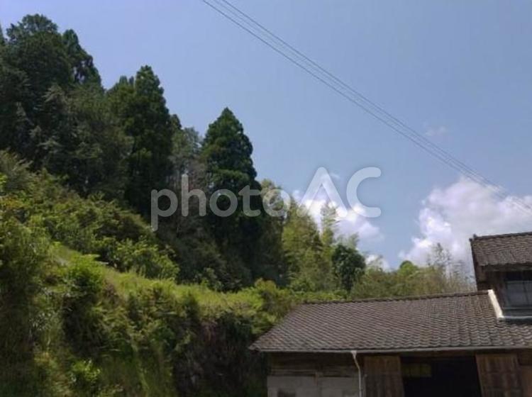 夏の空と日本の田舎 夏,田舎,空の写真素材