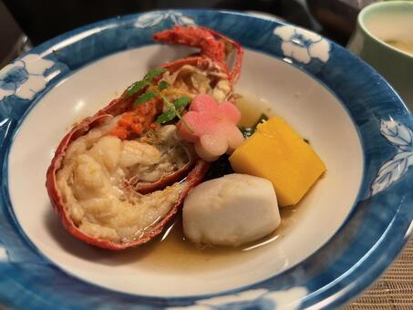 伊勢エビ　煮物 和食,海老,伊勢エビの写真素材