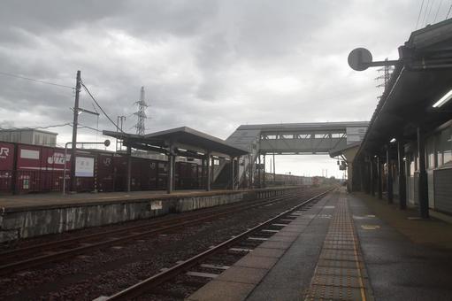 JR高山本線、速星駅、ホーム jr,jr西日本,高山本線の写真素材