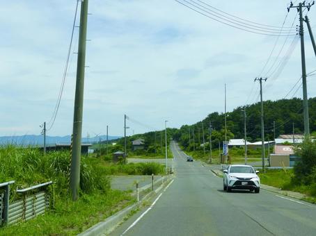 国道279号田名部街道 田名部街道,国道279号,国道の写真素材