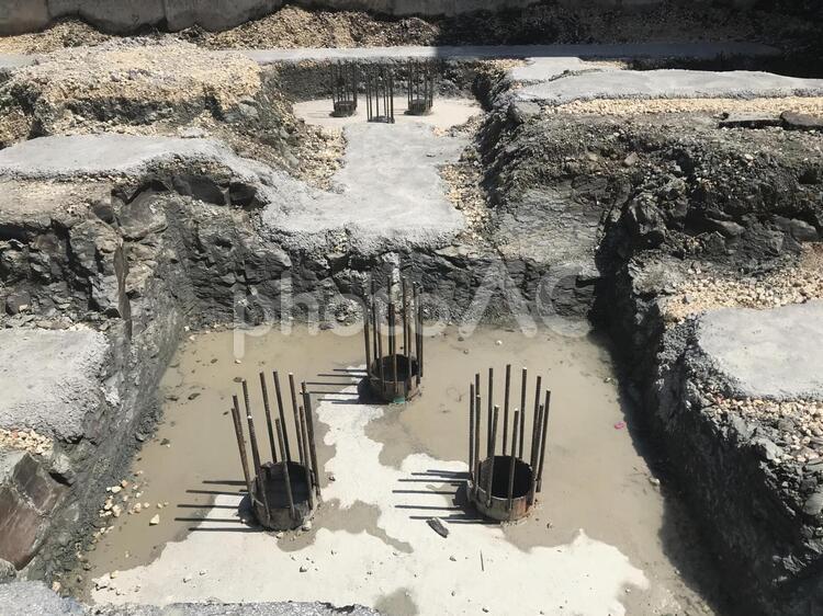 工事現場　イメージ 工事現場,建設現場,基礎工事の写真素材