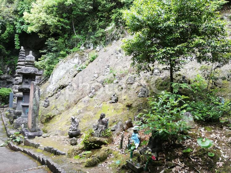 五百羅漢 霊巌洞,熊本,観光地の写真素材