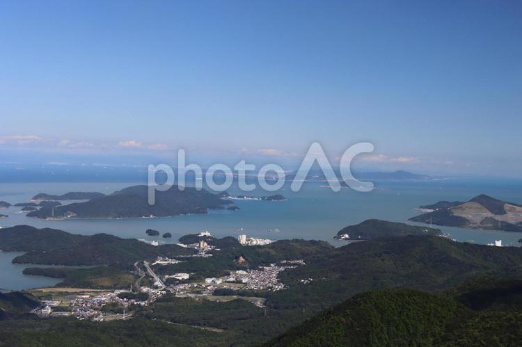 伊勢を見下ろす 伊勢市,三重県,伊勢志摩スカイラインの写真素材