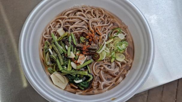 山菜そば 山菜そば そば,ソバ,蕎麦の写真素材