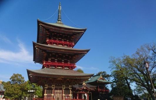 三重塔 三重塔 お寺,寺院,寺社仏閣の写真素材