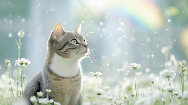 白い花と、虹を渡った猫の思い出 白い花と、虹を渡った猫の思い出の写真