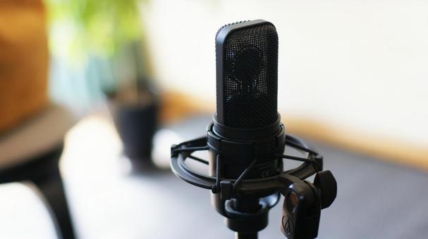 自宅録音のマイク 自宅,録音,宅録の写真素材