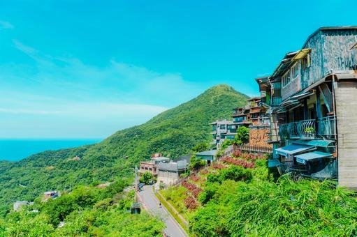【台湾】九份の風景 【台湾】九份の風景 九份,taiwan,街並みの写真素材