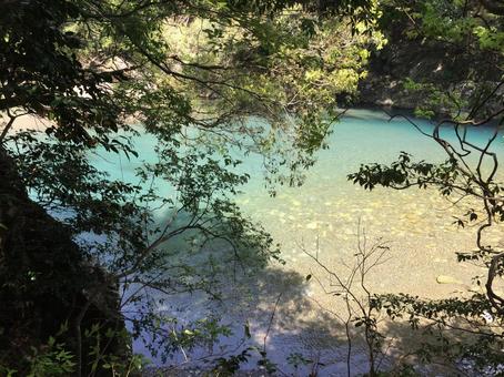 森の中の青い川 森の中の青い川 自然,川,青の写真素材