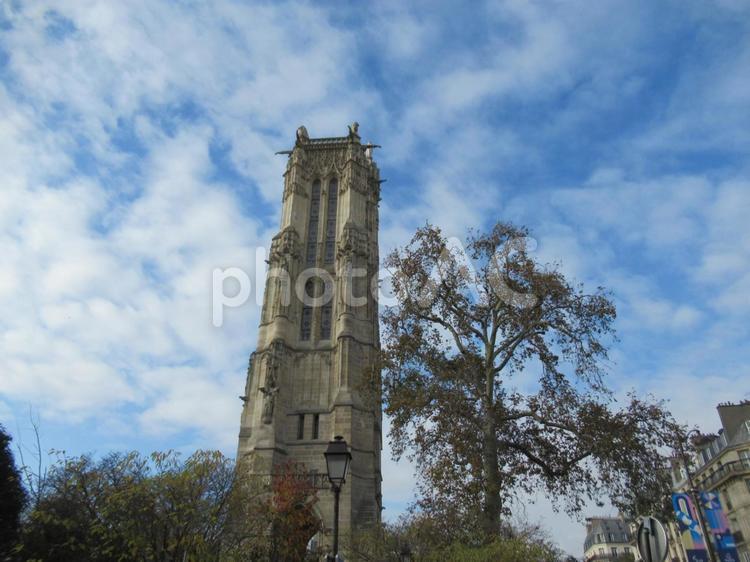 パリ4区の世界遺産のサン・ジャックの塔 サン・ジャックの塔,教会,世界遺産の写真素材