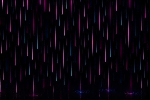 ネオン光雨の写真