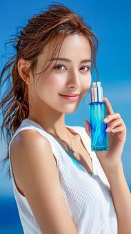 美しい女性が紹介する美容液プロモーション 美しい女性が紹介する美容液プロモーションの写真