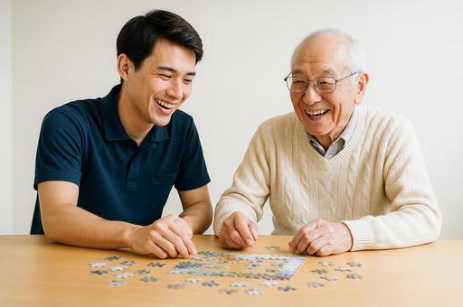 テーブル作業療法の写真