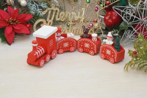 にぎやかなクリスマストレイン クリスマス,クリスマストレイン,冬の写真素材