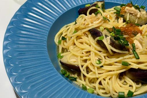 茄子の和風パスタ 茄子,パスタ,和風の写真素材
