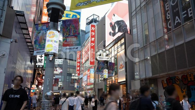 渋谷センター街の夕方 渋谷センター街,渋谷,センター街の写真素材