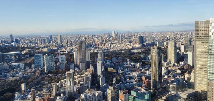 晴れ日の午後の都市部の風景 晴れ日の午後の都市部の風景 東京,都市,都心の写真素材